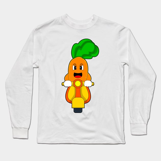 Carrot Scooter Long Sleeve T-Shirt by Markus Schnabel